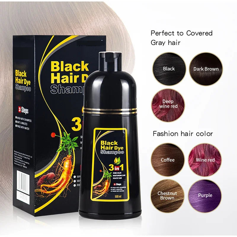 3-in-1 Quick Hair Dye Shampoo
