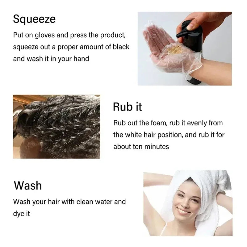 3-in-1 Quick Hair Dye Shampoo