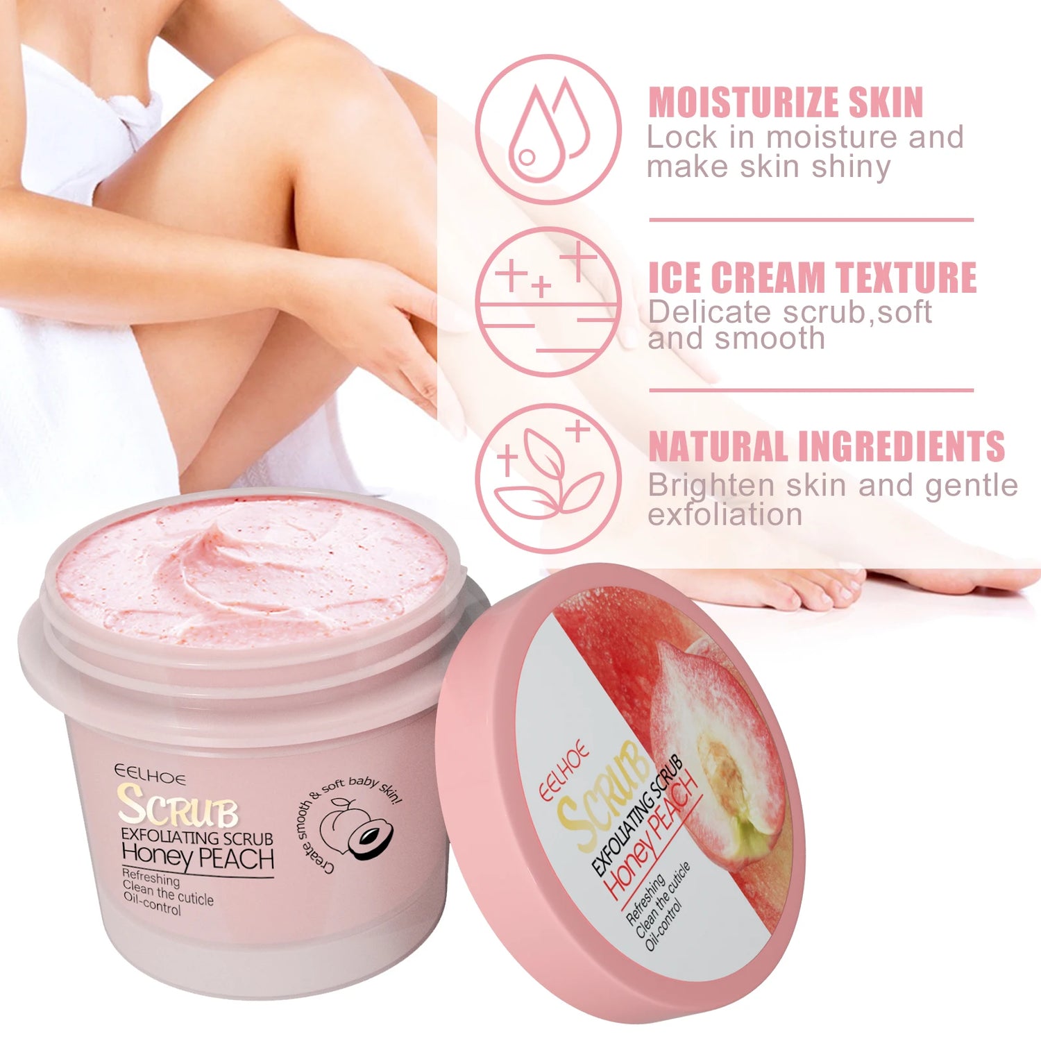 Honey Peach Body Scrub Cream