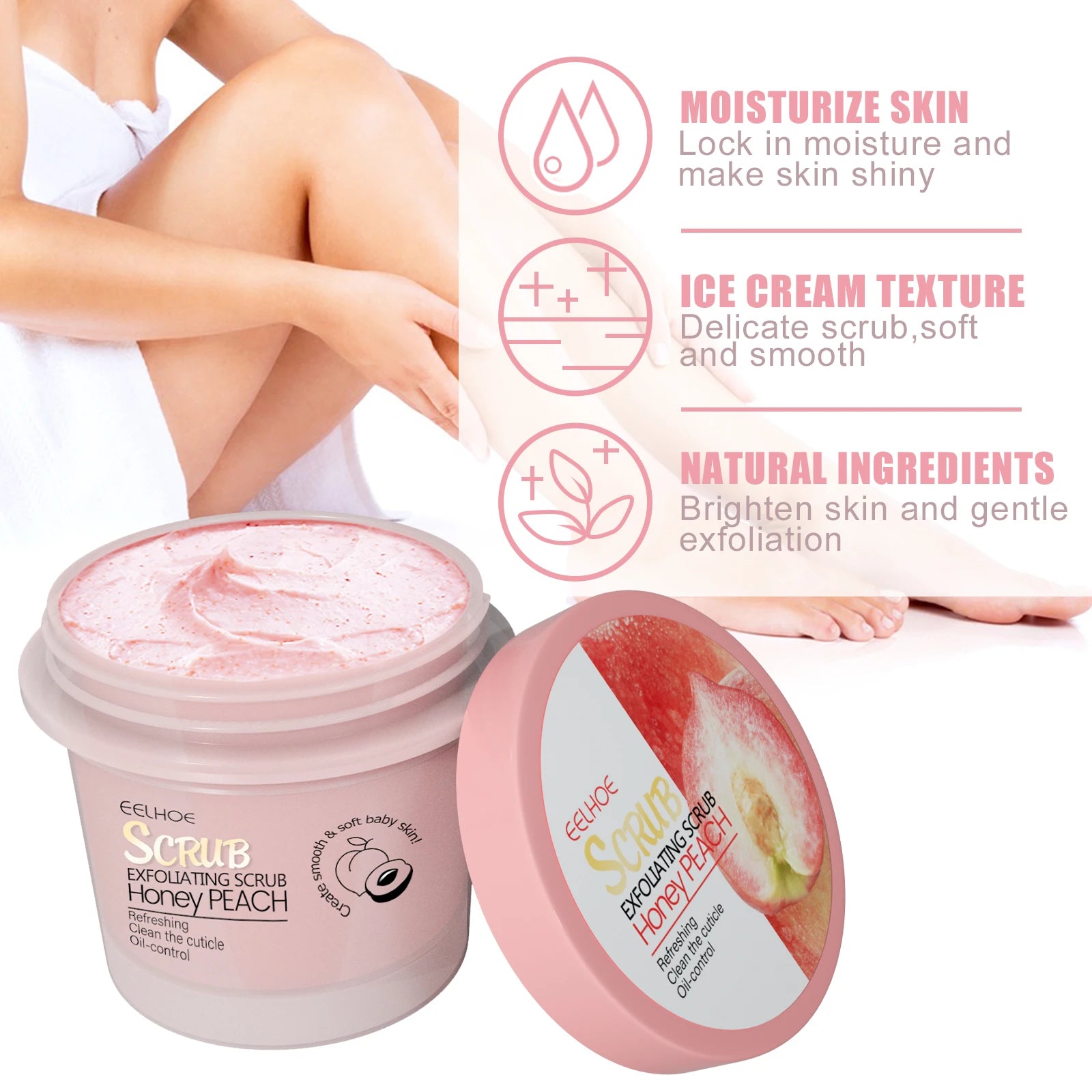 Honey Peach Body Scrub Cream